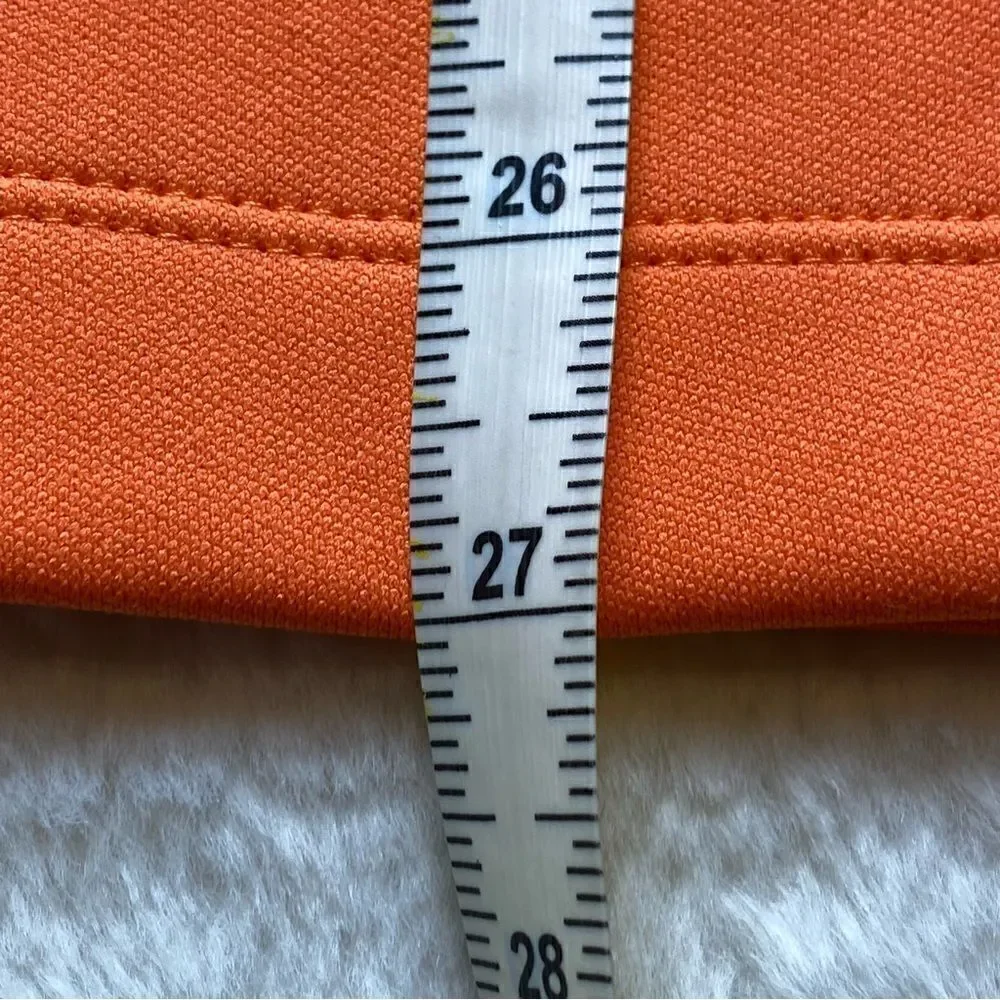 Nike Golf Tour Performance Dri-Fit Orange/Gray 1/2 Zip Pullover Size Medium